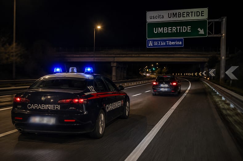 Umbertide, fugge ai carabinieri e lancia dal finestrino 50 dosi di cocaina: arrestato 21enne